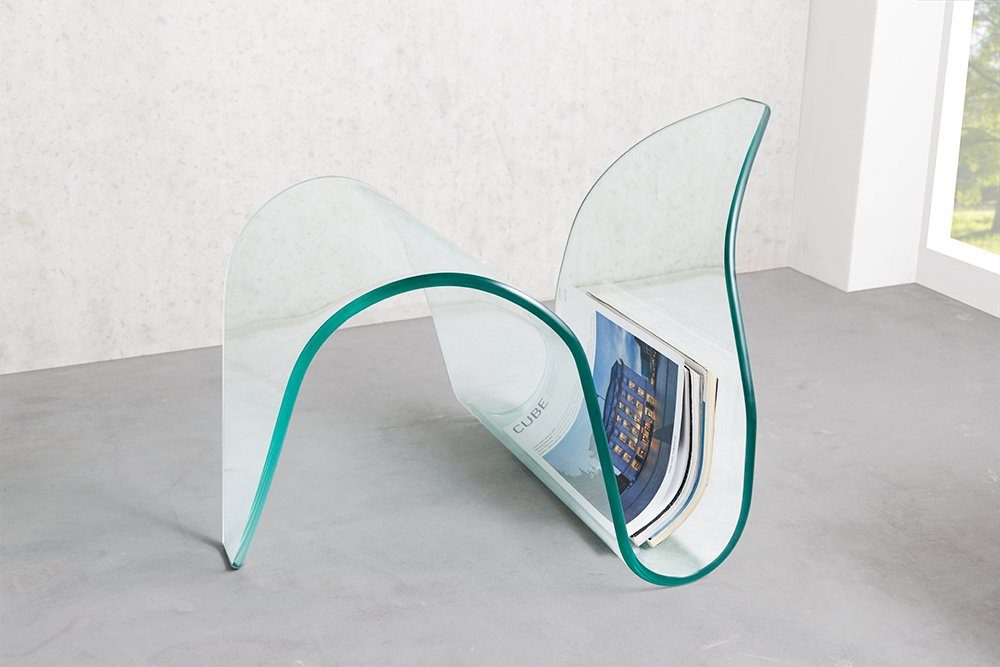 62cm FANTOME transparent Design 1 Zeitungsständer riess-ambiente Modern St), Glas (Einzelartikel, Wohnzimmer · ·