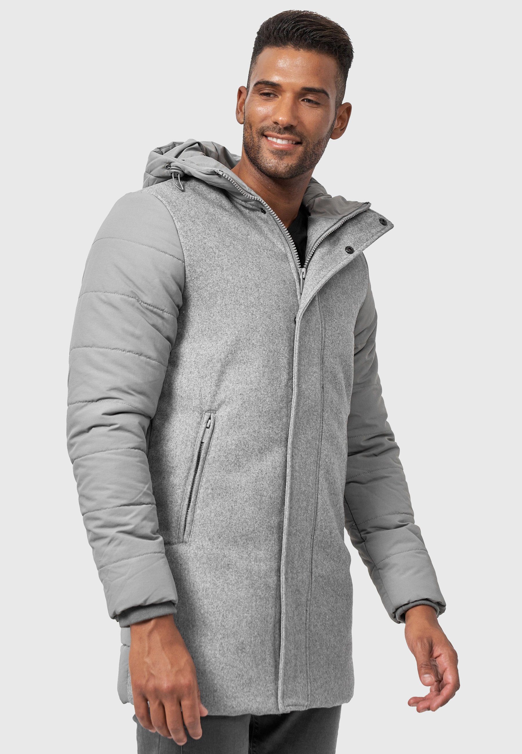 Lt Grey Mix Parka Indicode Ontario