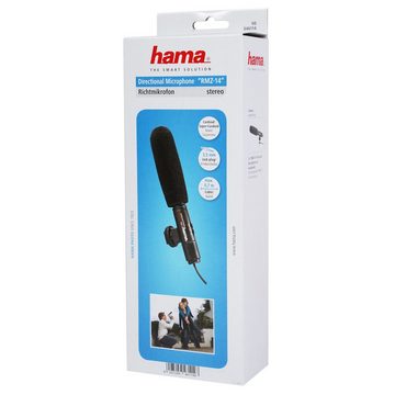 Hama Richtmikrofon Universal Richtmikrofon RMZ-14 Mikro 3,5mm, passend für Kamera SLR DSLR Camcorder Smartphone etc.