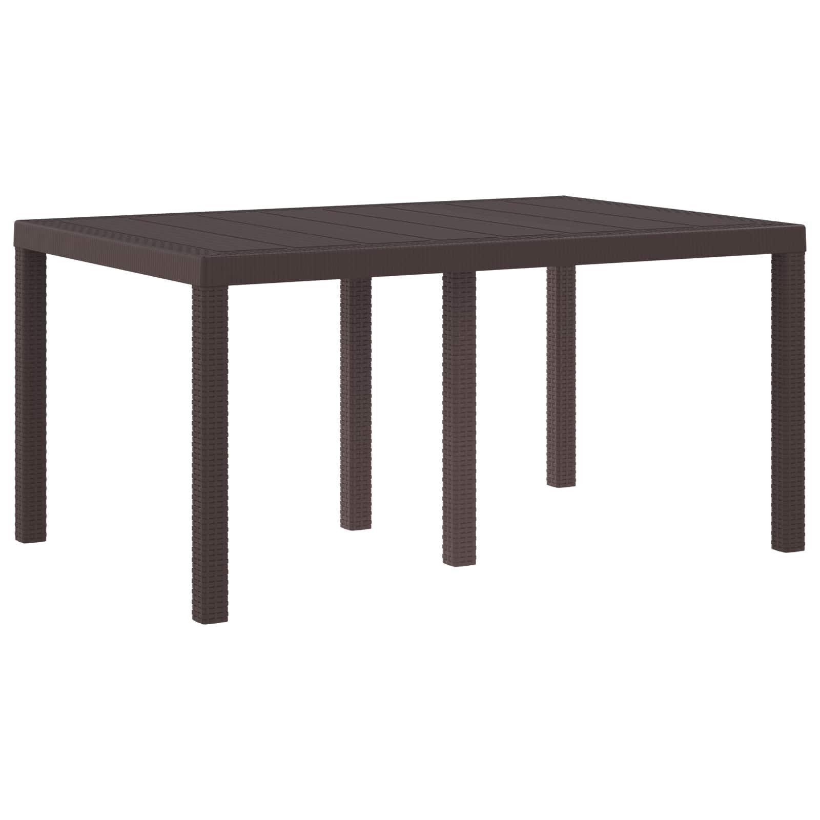 vidaXL Gartentisch Gartentisch Braun 150 x 100 x 73 cm Poly-Rattan (1-St)