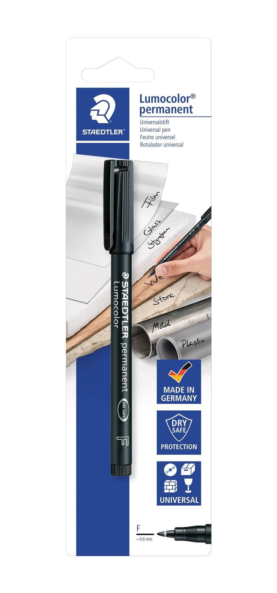 STAEDTLER Folienstift Staedtler Folienstift Lumocolor F perm sw BK
