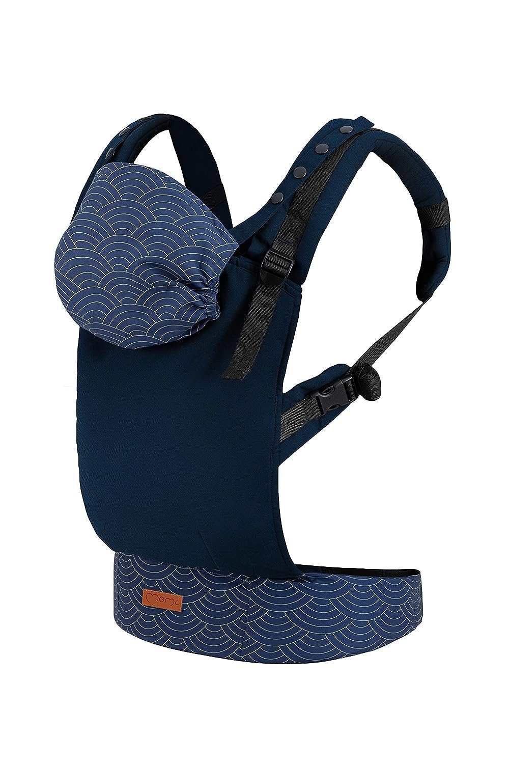 LeNoSa Babytrage ergonomische Baby-Bauchtrage & Rückentrage mit abnehmbarer  Kapuze, 2 Tragepositionen • 6 Einstellpunkte