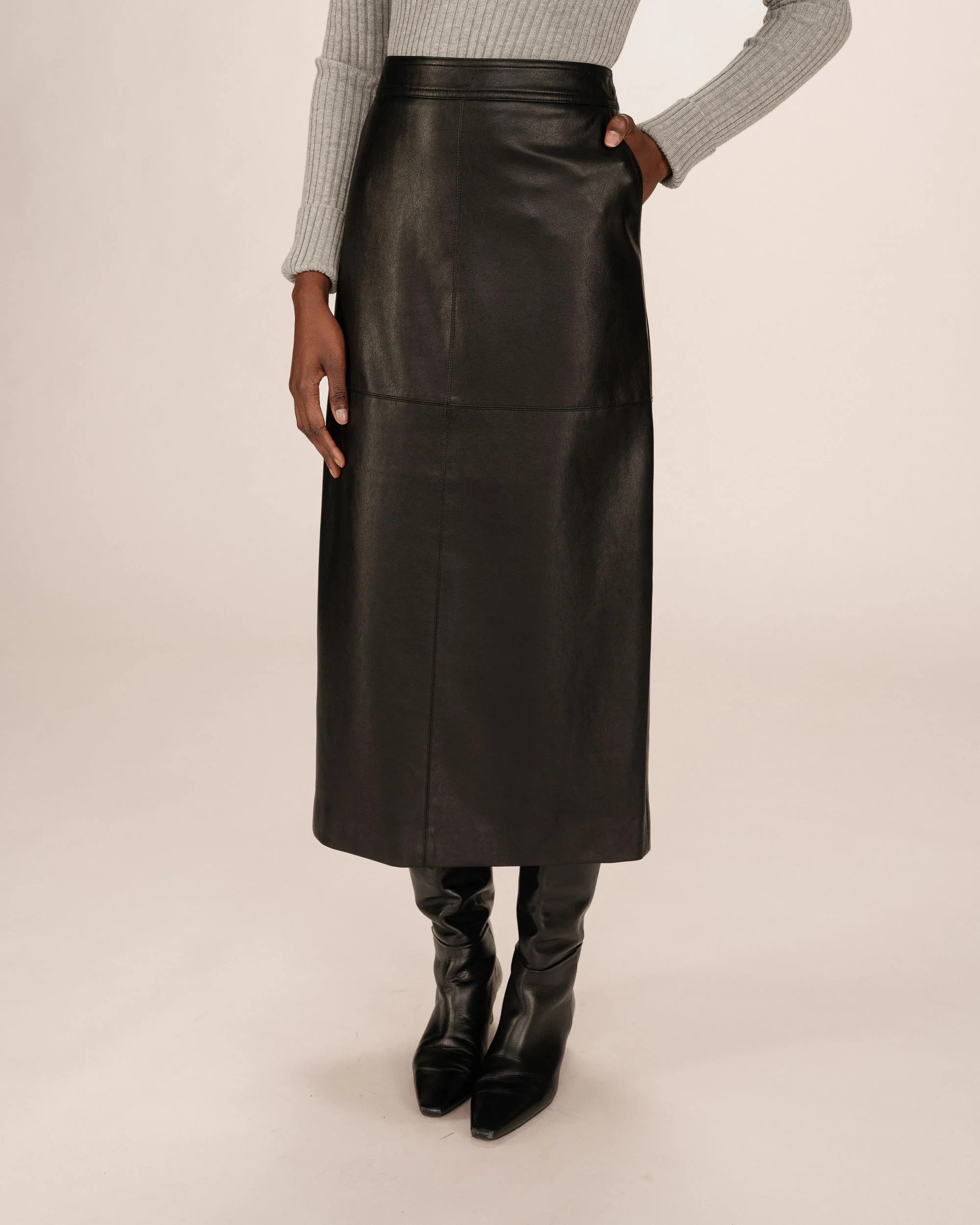 Grace & Mila Midirock Faux leather Skirt SIRENE - Lederimitatrock - Rock