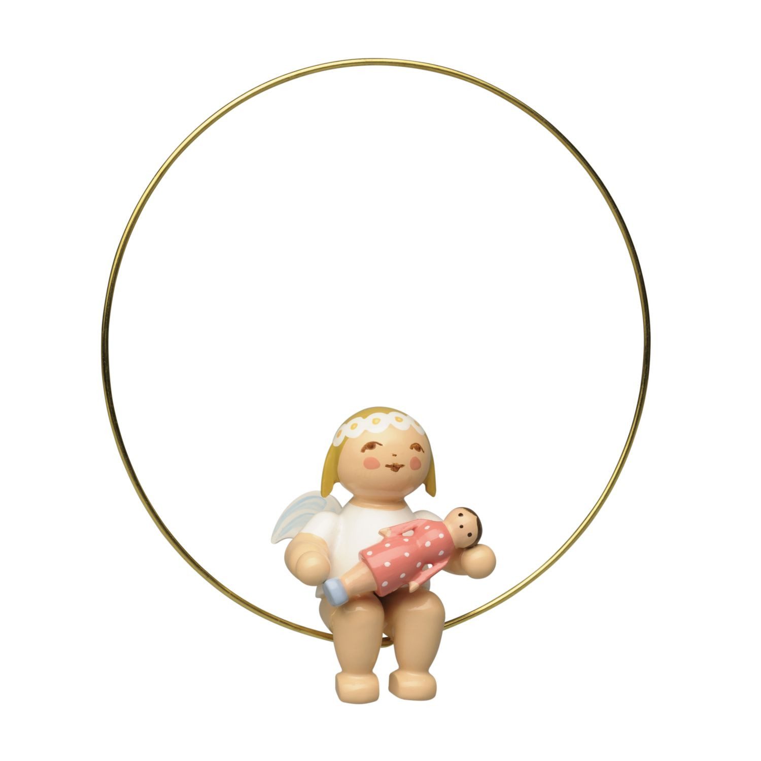 Wendt & Kühn Weihnachtsfigur Christbaumengel im Ring mit Puppe 6308/P günstig online kaufen