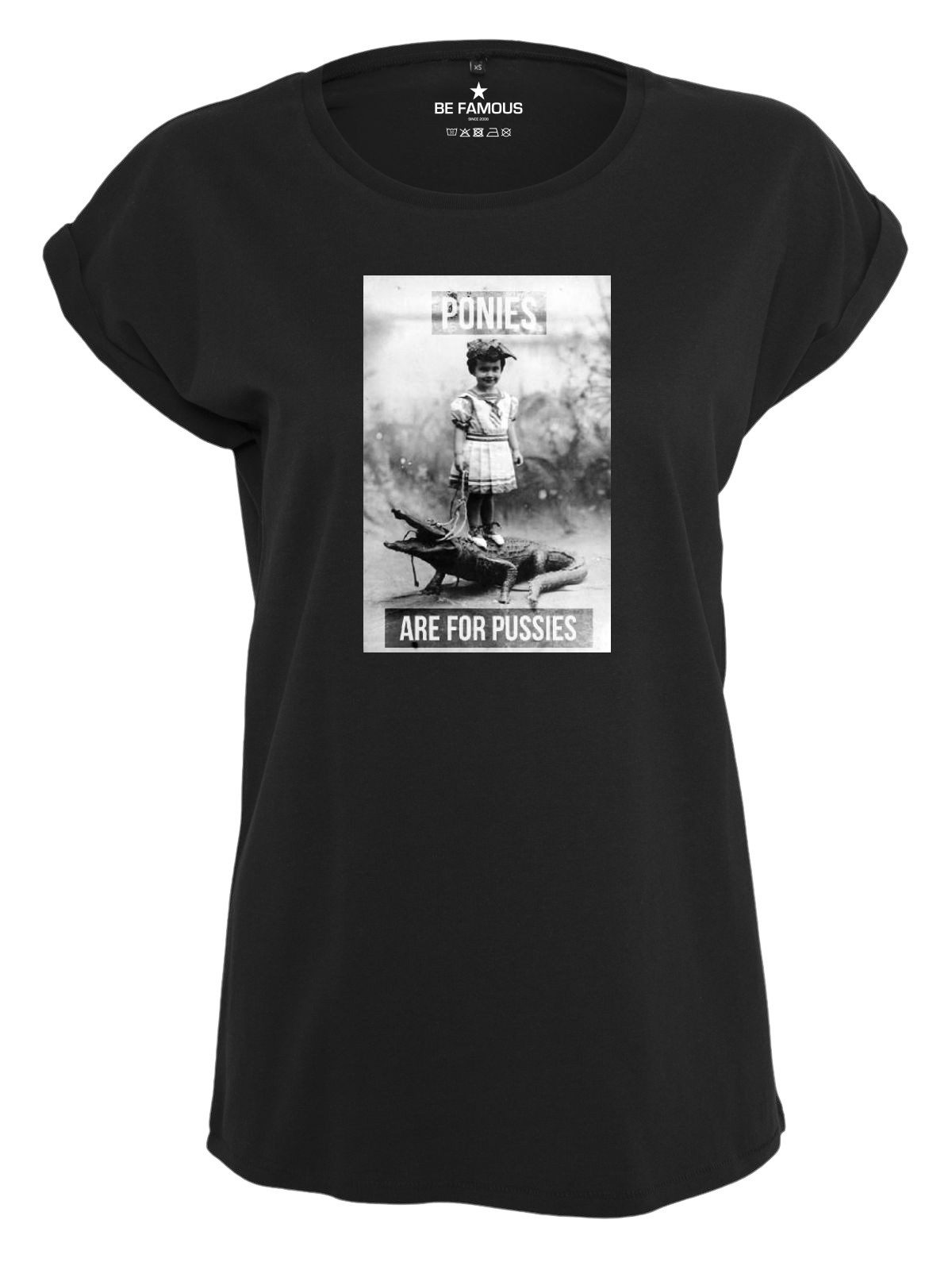 Be Famous Print-Shirt Classic Roll Up Pussies (1-tlg., keine)