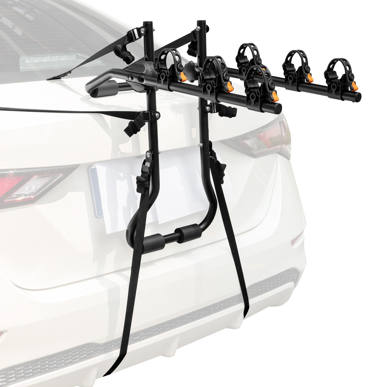 COSTWAY Heckfahrradträger, für max. 3 Räder, verstellbare Länge, Höhe, Winkel