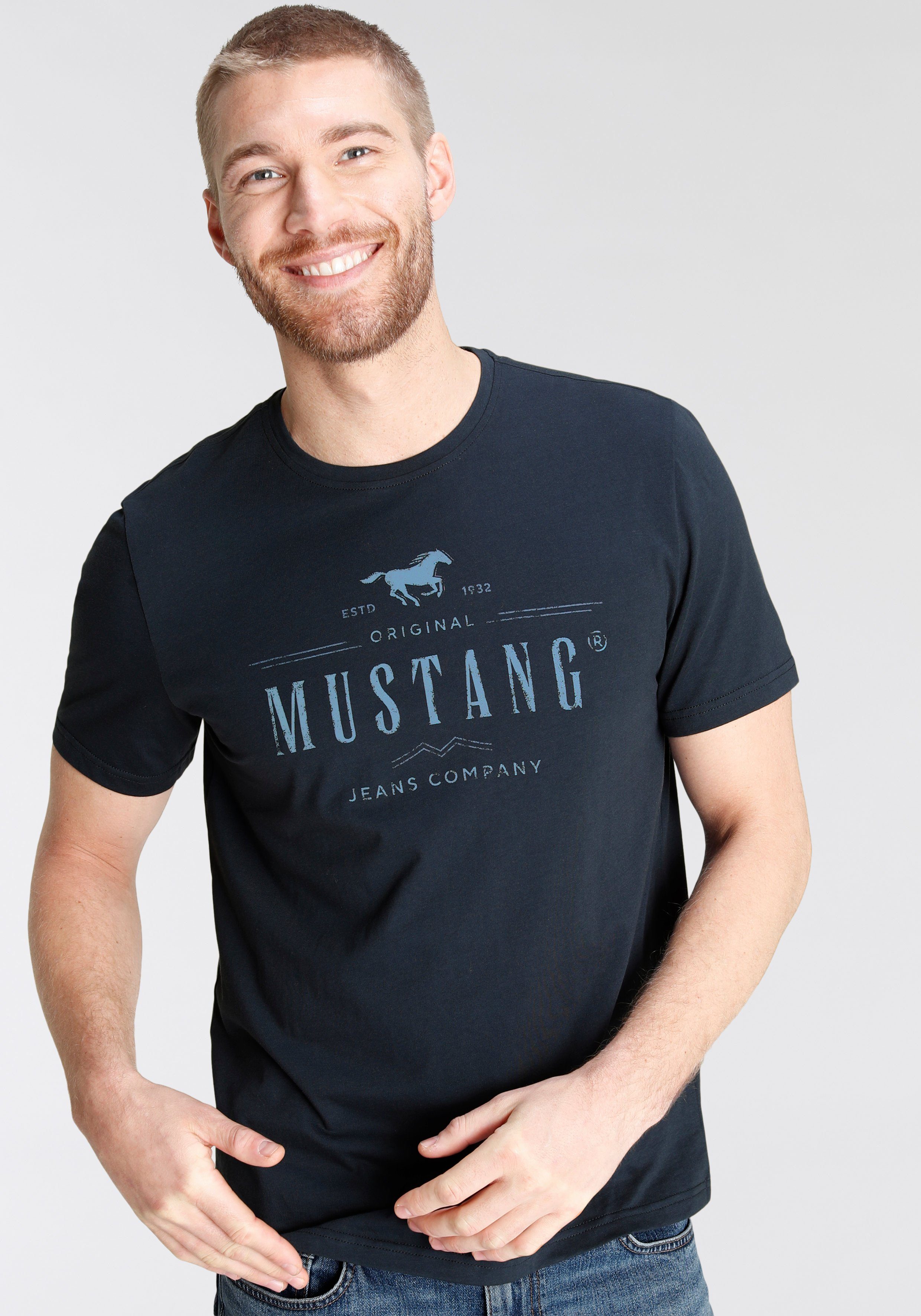 T-Shirt saphire Alex MUSTANG dark