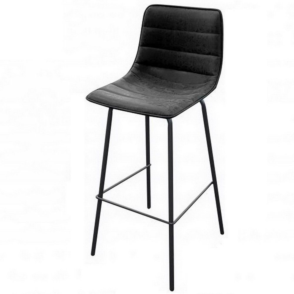 Urban Living Barhocker Barhocker BROOKLYN Hocker Hochstuhl 44 x 47 x 96 cm, gepolsterte, hohe Sitzfläche - Metallgestell mit Fußstütze