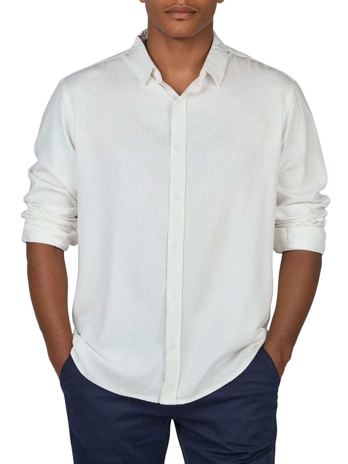 riverso Langarmhemd Herren Leinen Hemd RIVFabrizio Regular Fit (1-tlg)