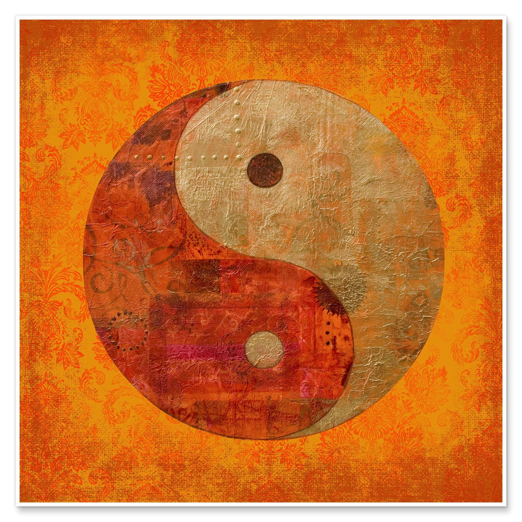 Posterlounge Premium-Druck Yin auf Yang, und Fotopapier Wandbild,