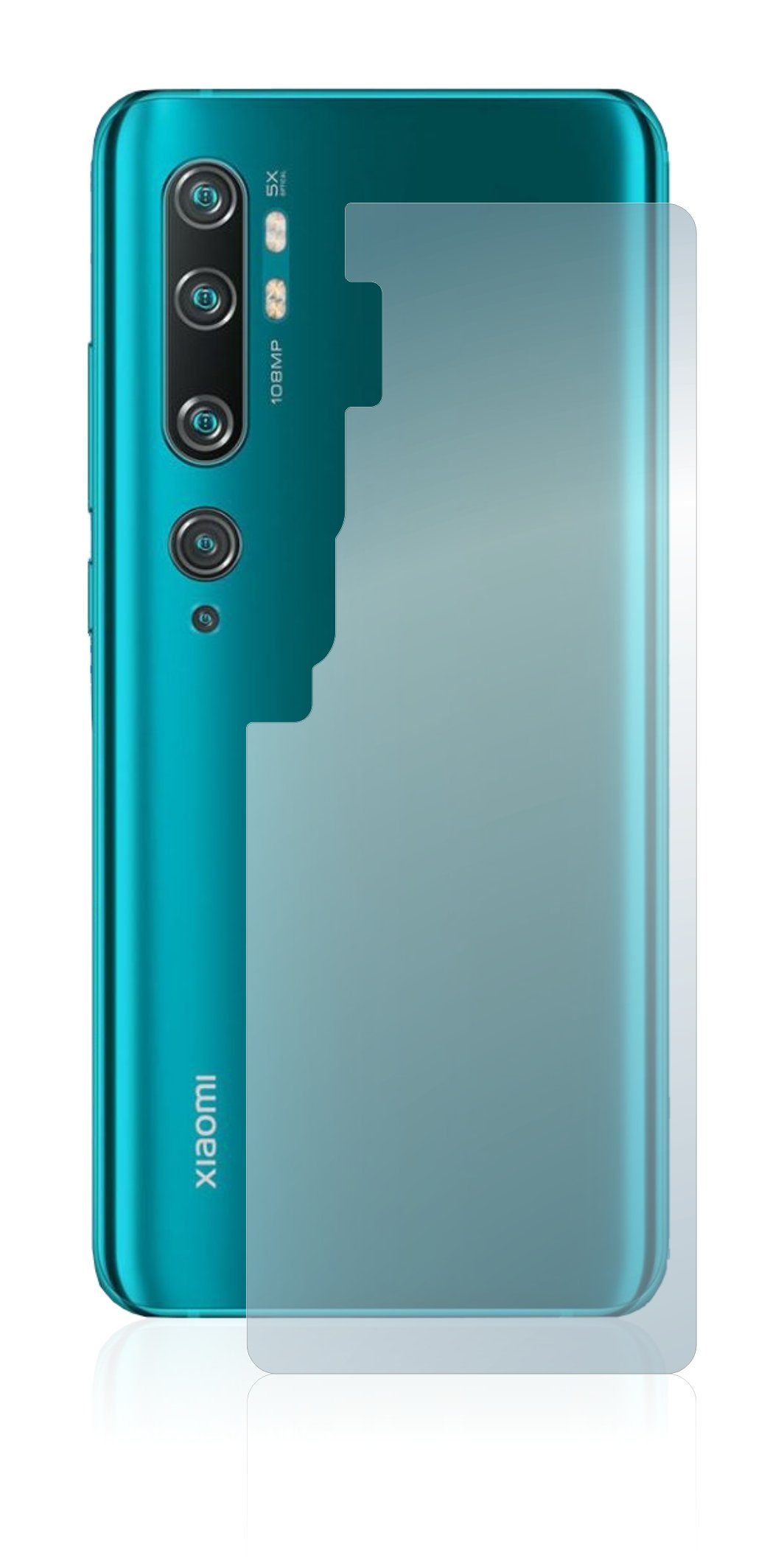 upscreen Schutzfolie für Xiaomi Mi Note 10 (Rückseite), Folie Premium  Schutzfolie klar antibakteriell