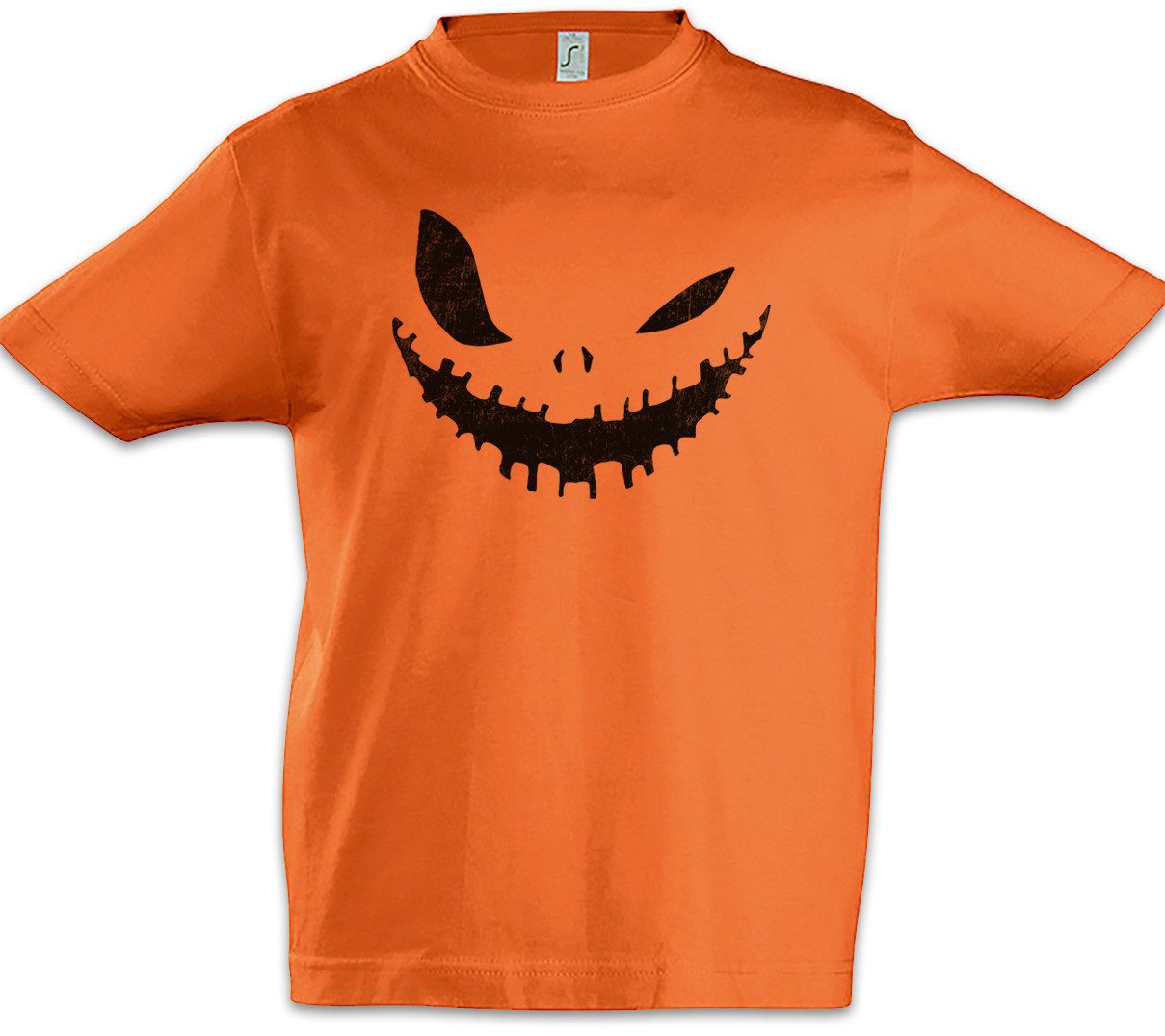 Print-Shirt Glowing Halloween Pumpkin III Kinder T-Shirt Kürbis Horror Verkleidung