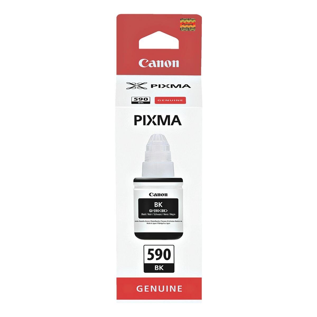Canon GI-590BK Tintenpatrone (135 ml, Original Nachfülltinte, schwarz)