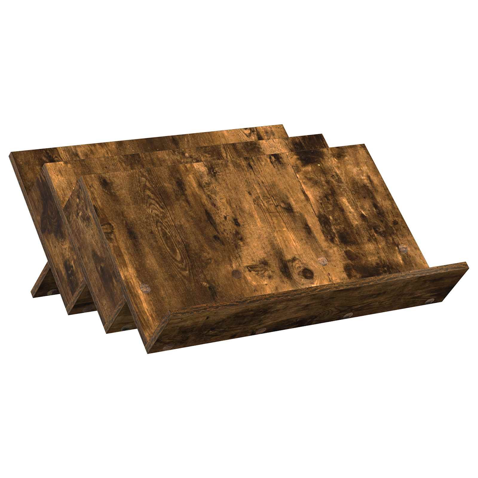 vidaXL Zeitungsständer Magazinregal Räuchereiche 65 x 53 x 28,5 cm Holzwerkstoff (1 St)