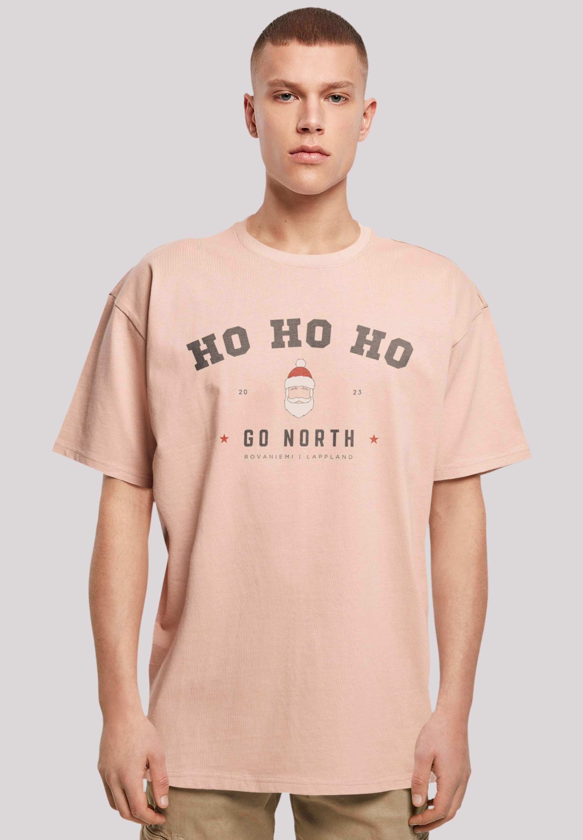 Ho Ho Ho T-Shirt Claus Weihnachten, Logo Geschenk, Santa F4NT4STIC amber Weihnachten