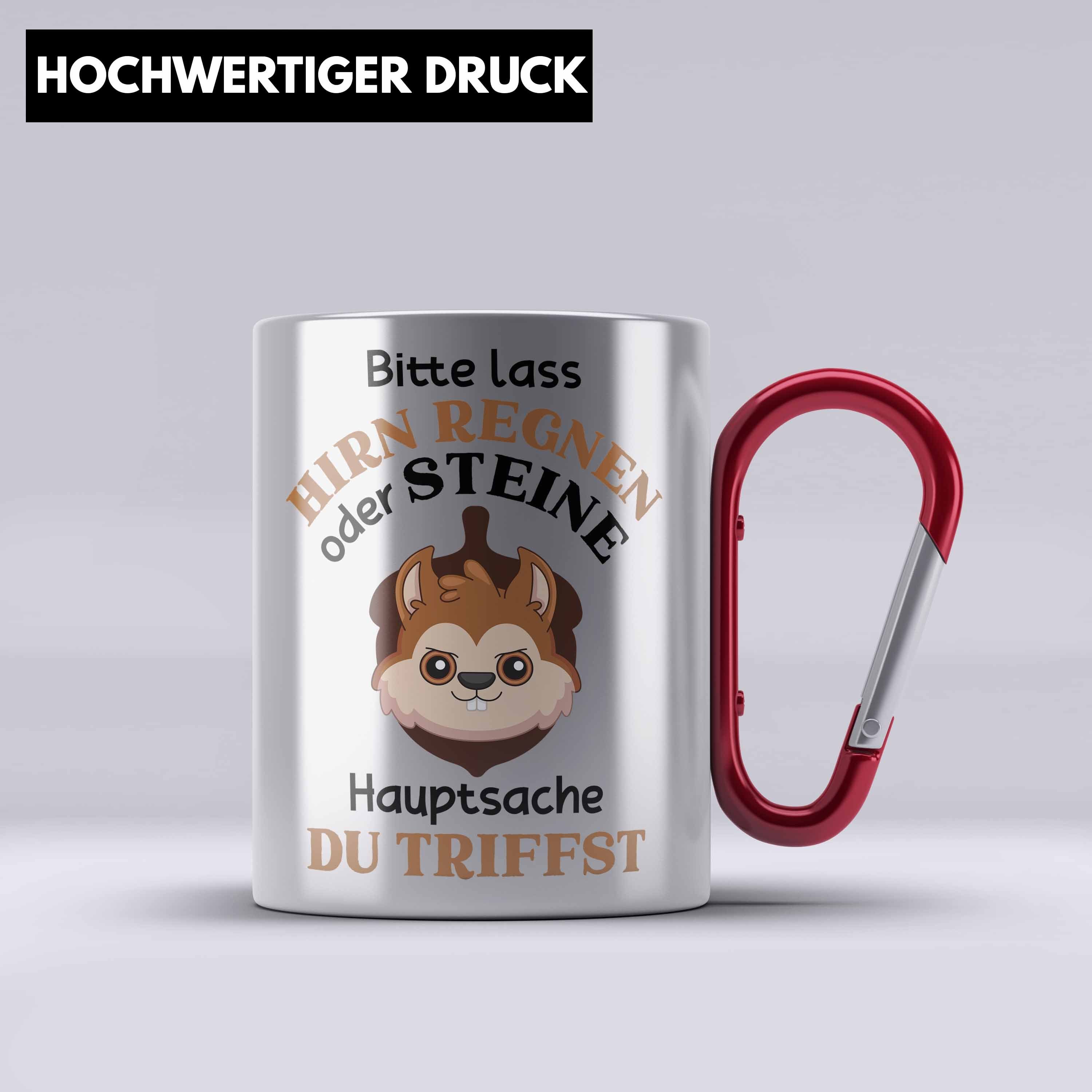 Oder Thermotasse Rot Lustiger Bitte Sp Lass Trendation Regnen Lustige Steine Hirn Edelstahl Tasse