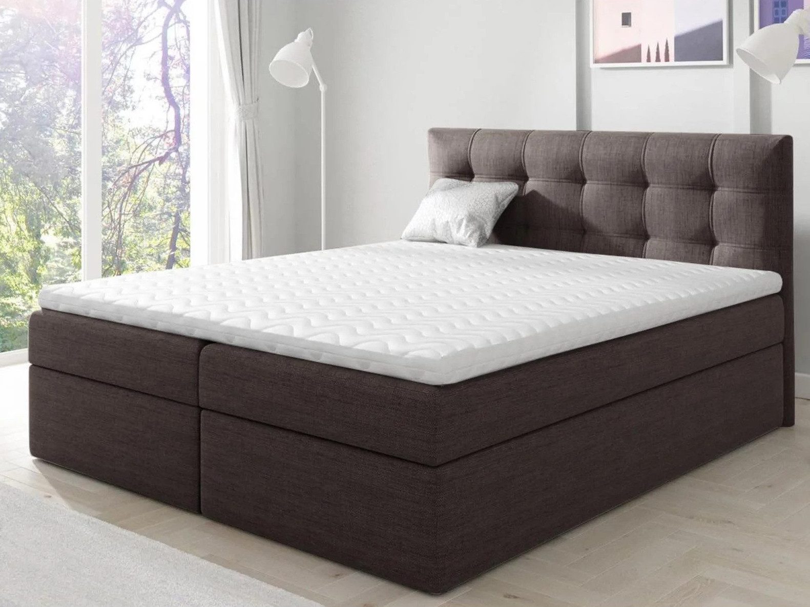 Beautysofa Boxspringbett Kontinentales mit Bettkasten TOPIQ günstig online kaufen