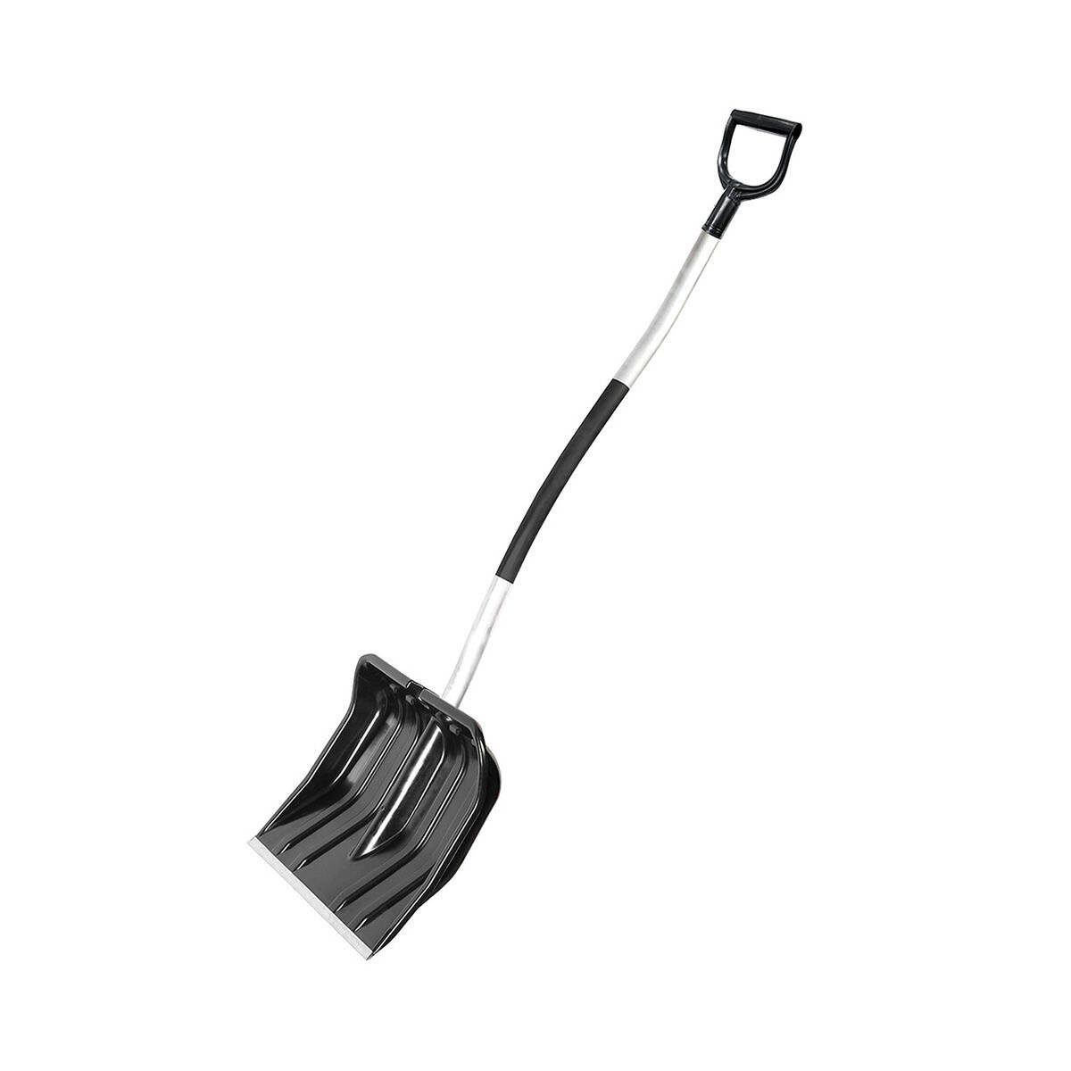 Patrol Schneeschieber Elbrus Ergo Alu Schwarz, (Einzeln, mit Alu-Eiskante), Aluminiumstiel, D-Griff, 46.5 cm Räumbreite