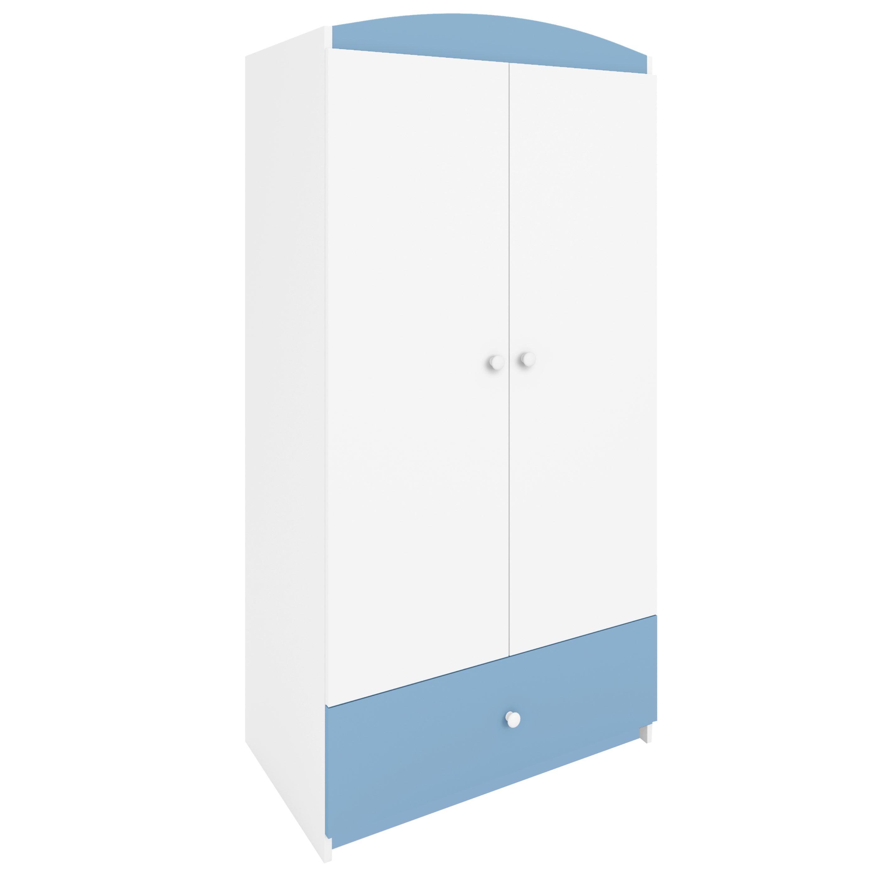 Raumhirsch Furniture Kinderkleiderschrank ohne Motiv - Kleiderschrank für Kinder (Kinderzimmerschrank in schlichtem Design, Mit Ablagefächern & Kleiderstange) modernes, minimalistisches Design, verschiedene Farben & Designs