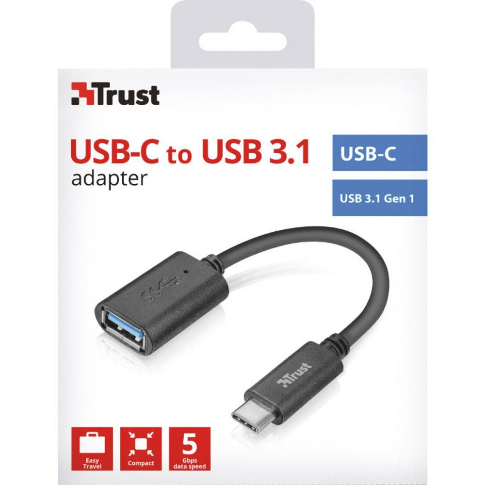 Trust Trust USB 2.0 Adapter [1x USB-C® Stecker - 1x USB 3.2 Gen 1 Buchse B (USB-Adapter, 9.00 cm