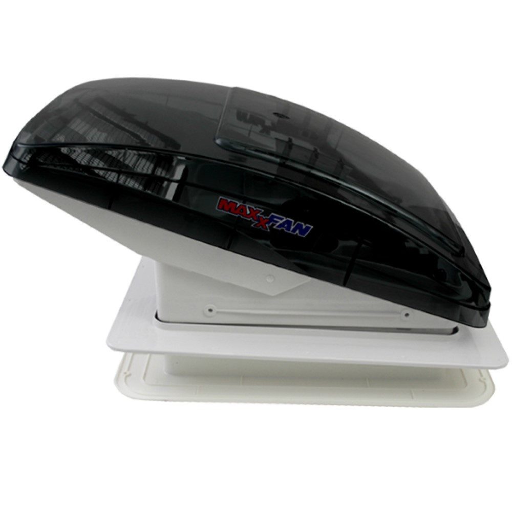 Maxxair Dachfenster MAXXFAN Deluxe getönte Klarglas Dachhaube 40x40 cm mit Ventilator
