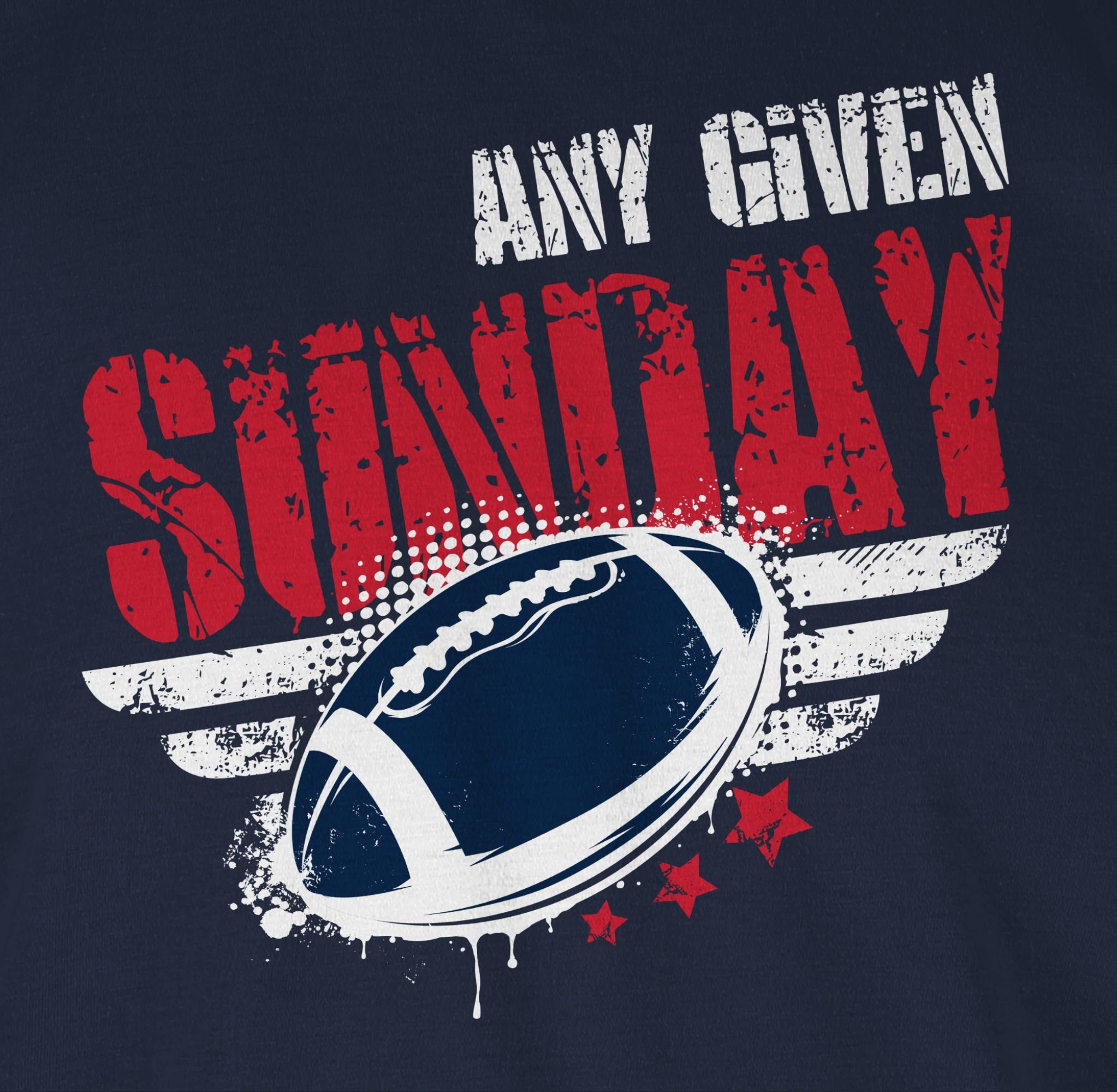 NFL Given 02 New Football England Shirtracer Navy T-Shirt Blau Football American Sunday Any