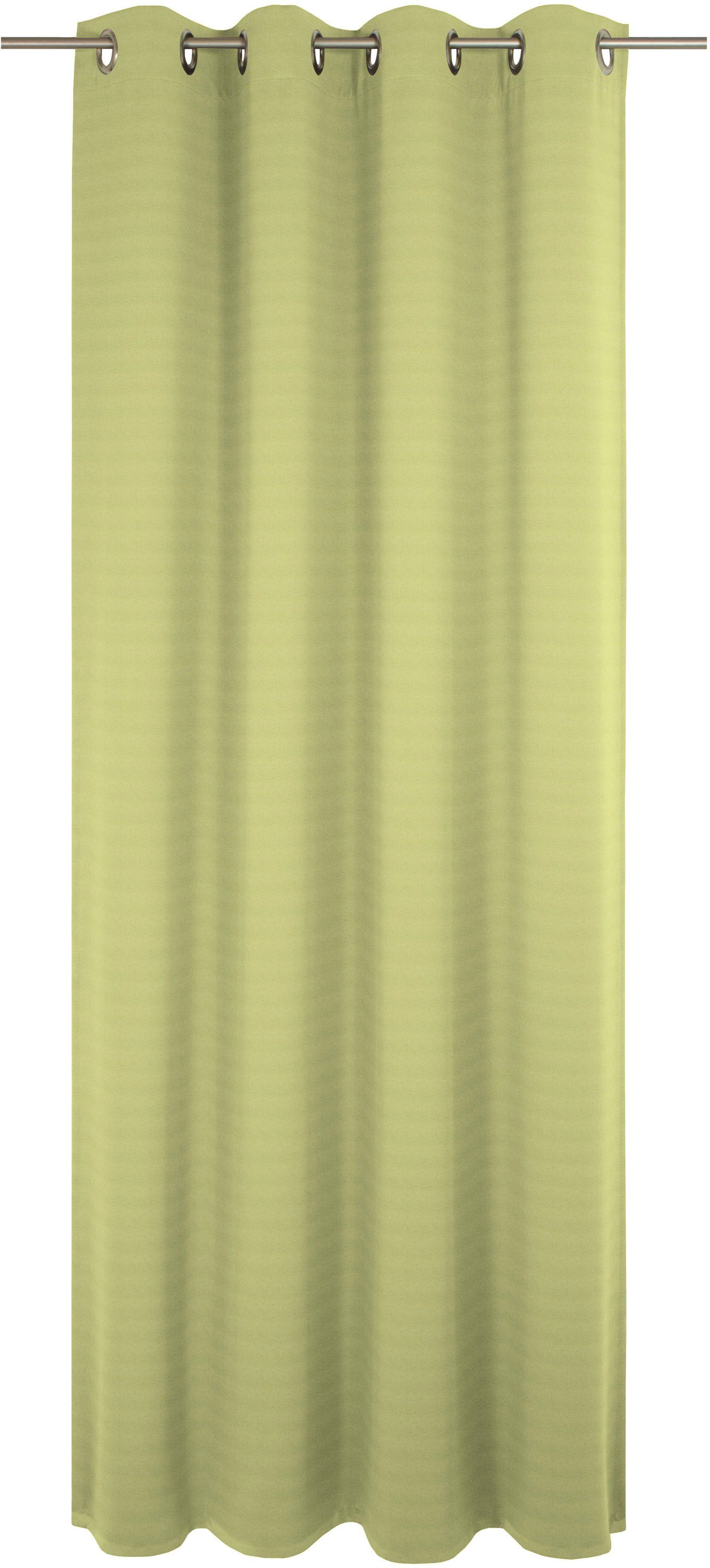 Vorhang Uni Collection light, Wirth, Ösen (1 St), blickdicht, nach Maß grün