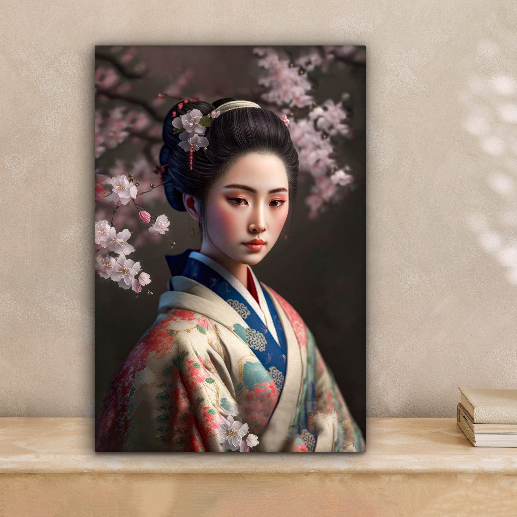 OneMillionCanvasses® Leinwandbild Frau - Sakura - günstig online kaufen