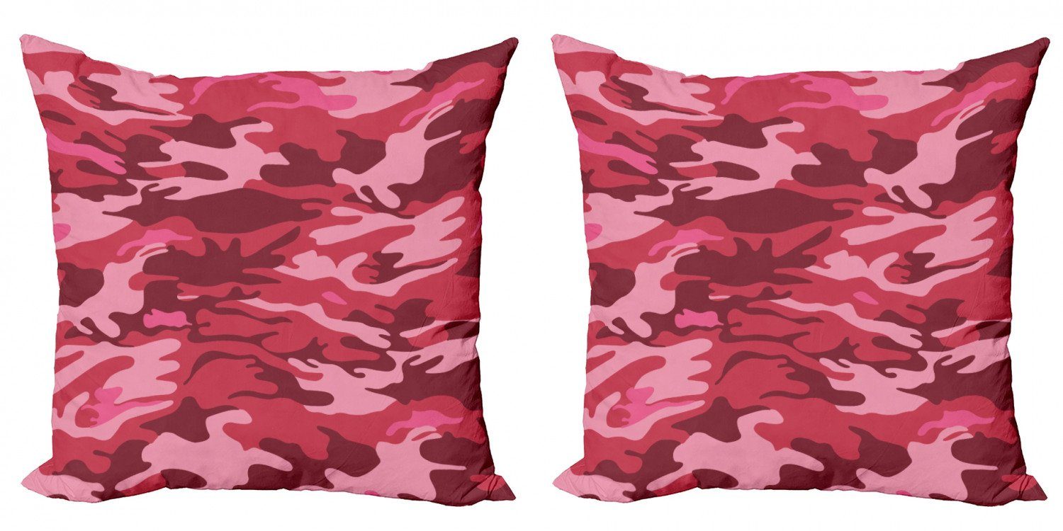 Herbst-Thema Camo Abakuhaus Kissenbezüge Texture (2 Modern Digitaldruck, Accent Stück), Doppelseitiger Rosa