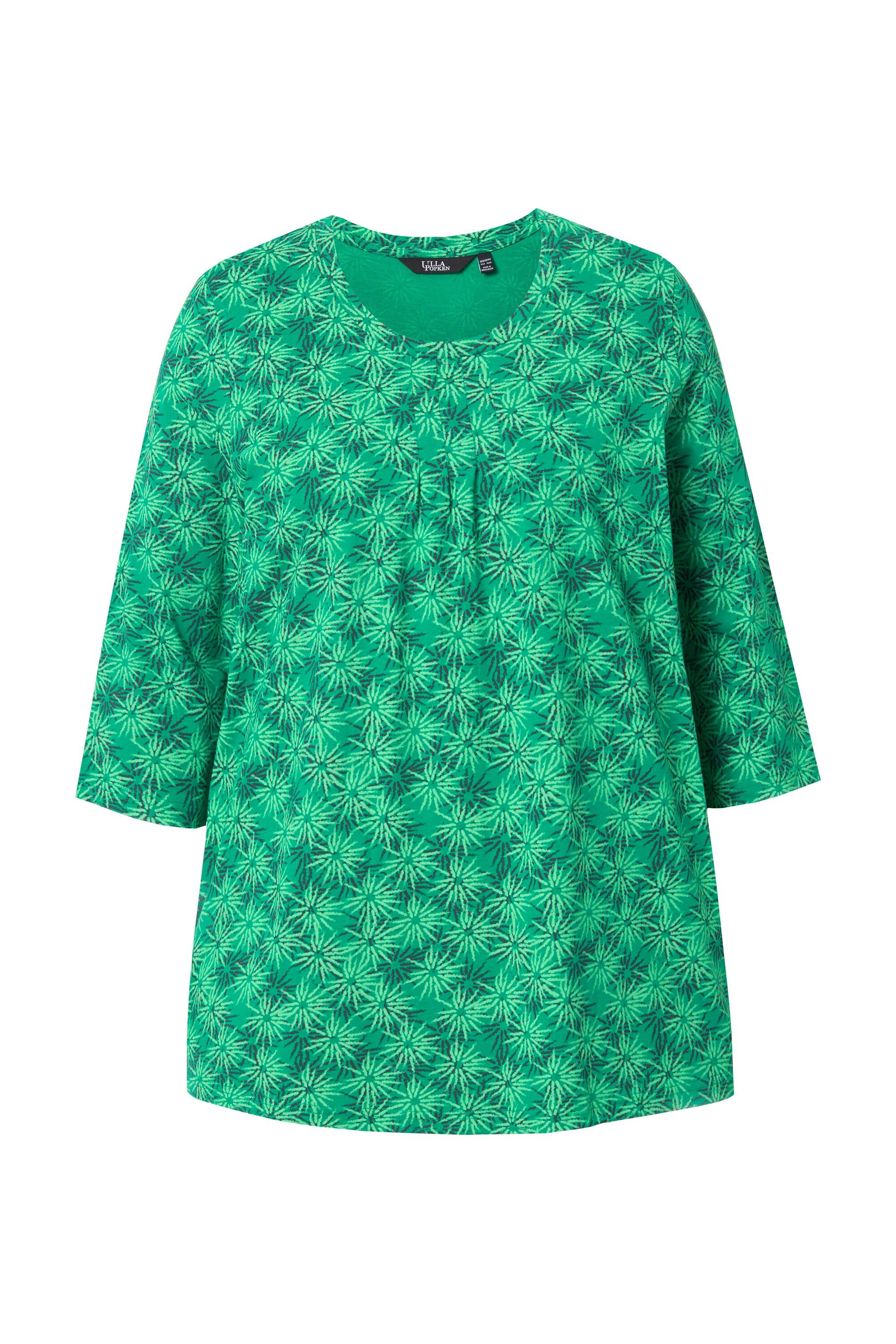 Ulla Popken T-Shirt Shirt Blüten A-Linie günstig online kaufen