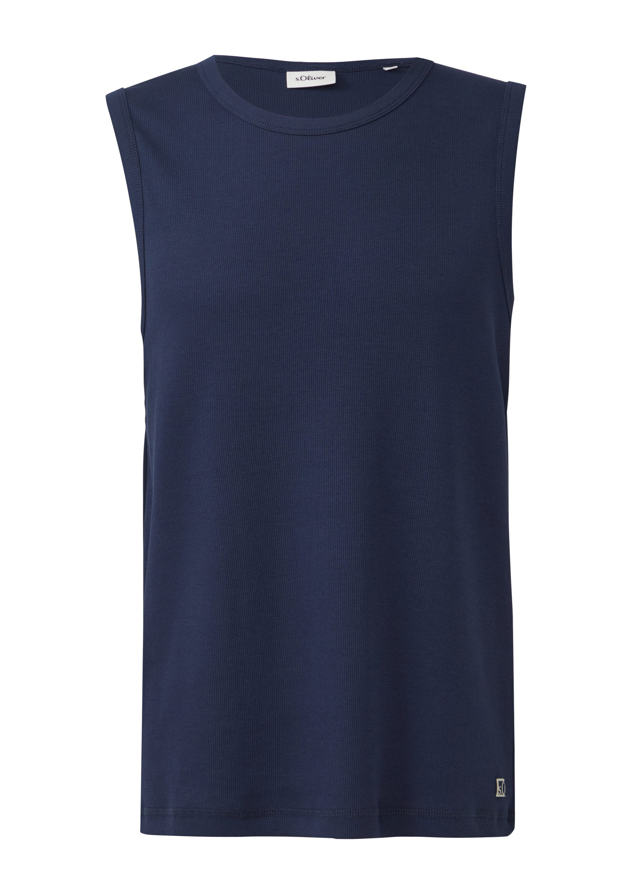 s.Oliver Muskelshirt T-Shirt Jersey-Tanktop mit Rippstruktur günstig online kaufen