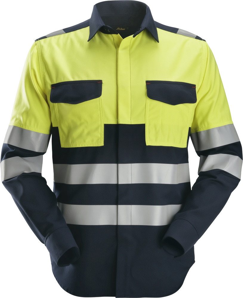Langarmhemd ProtecWork High-Vis Arbeitshemd, Kl. 1