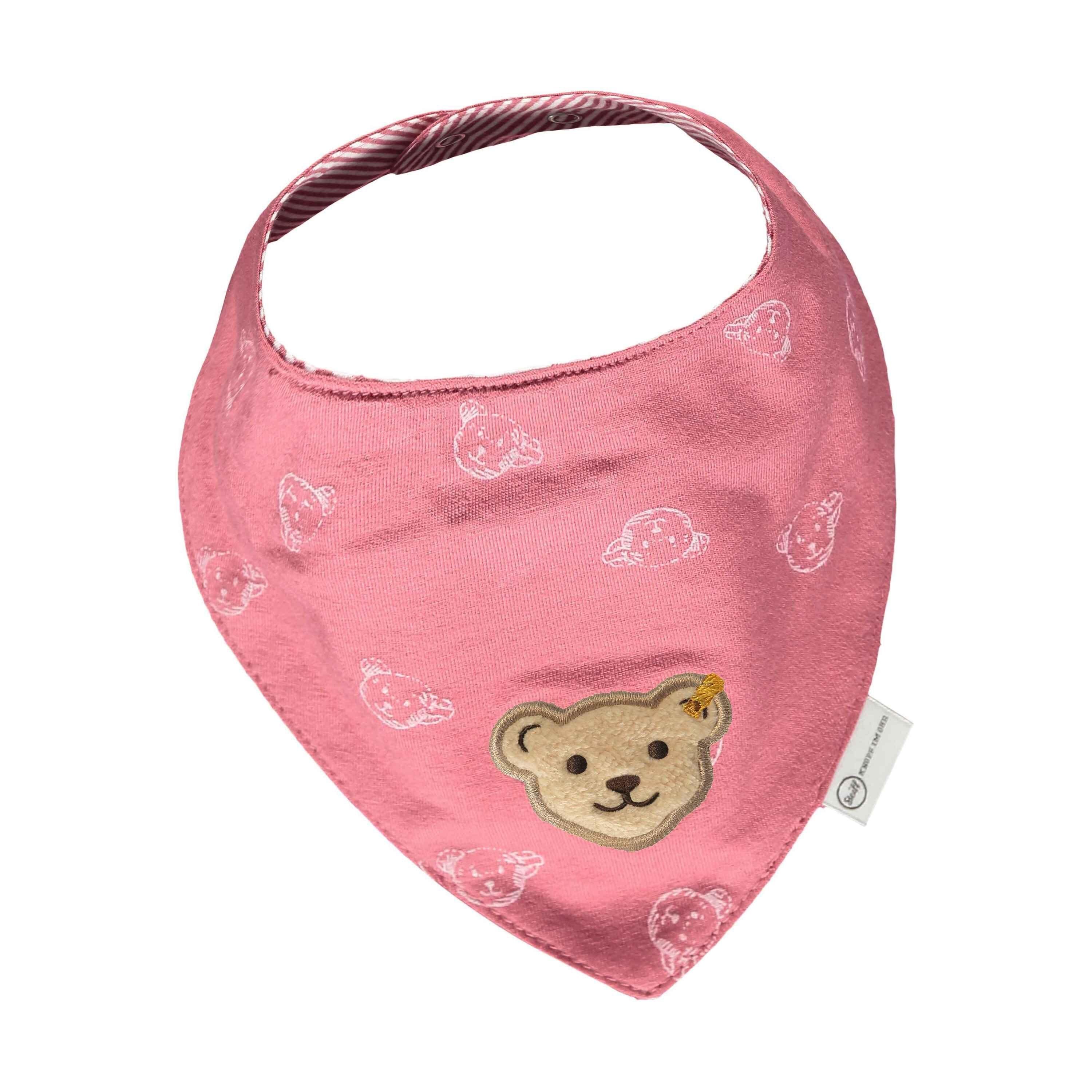 Steiff Halstuch Halstuch GOTS mit Streifen und Teddy Allover