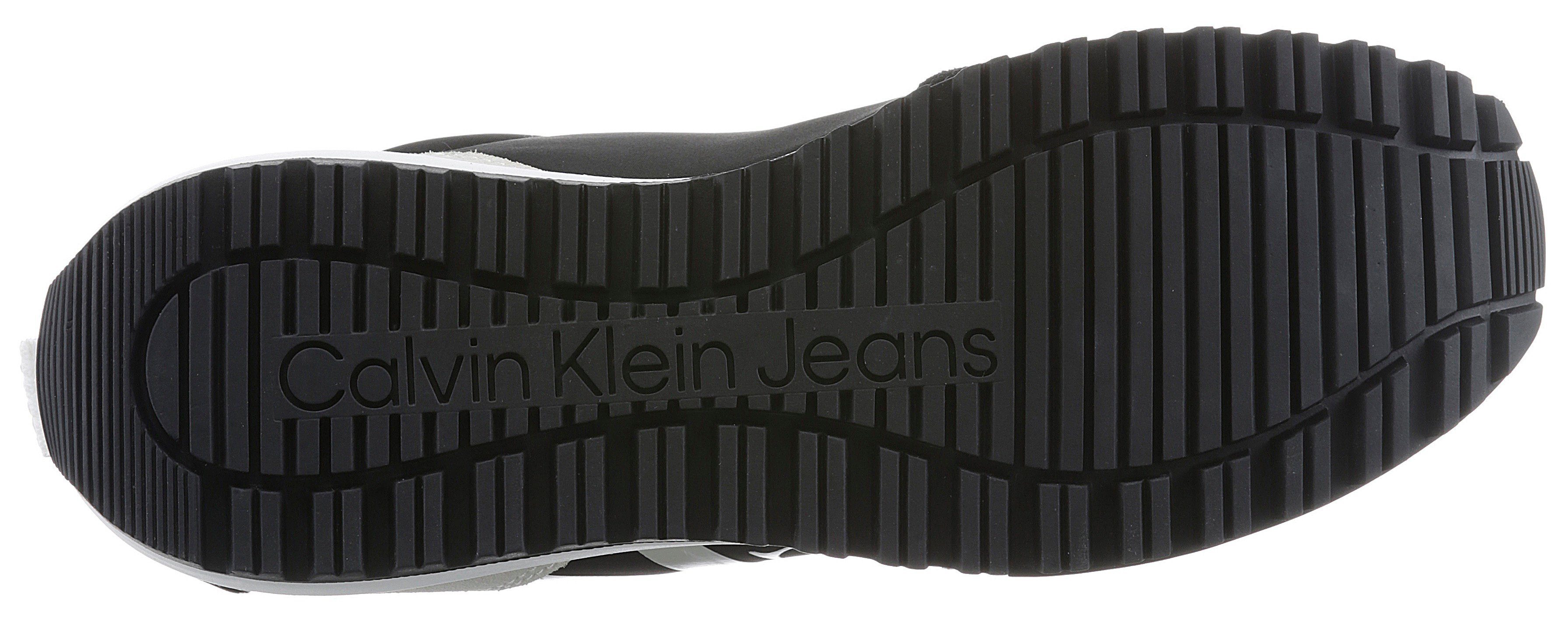 PEARL mit Sneaker Calvin MIX Profilsohle Klein LACEUP Jeans schwarz-weiß TOOTHY RUNNER
