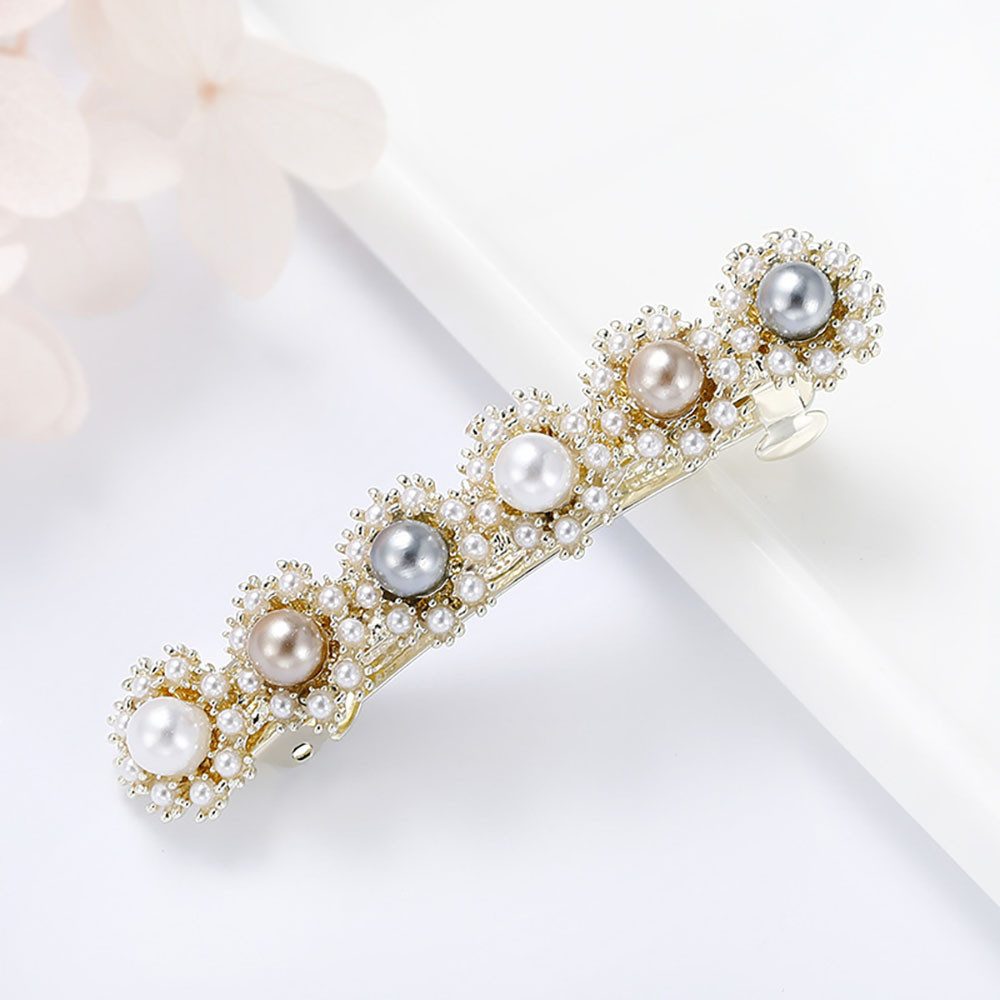 The Beauty House Haarspange Luxuriöse Haarklammer Damen mit Perlen Haarkamm Haarschmuck, eleganter Haarclip für Hochzeit, Party & Alltag