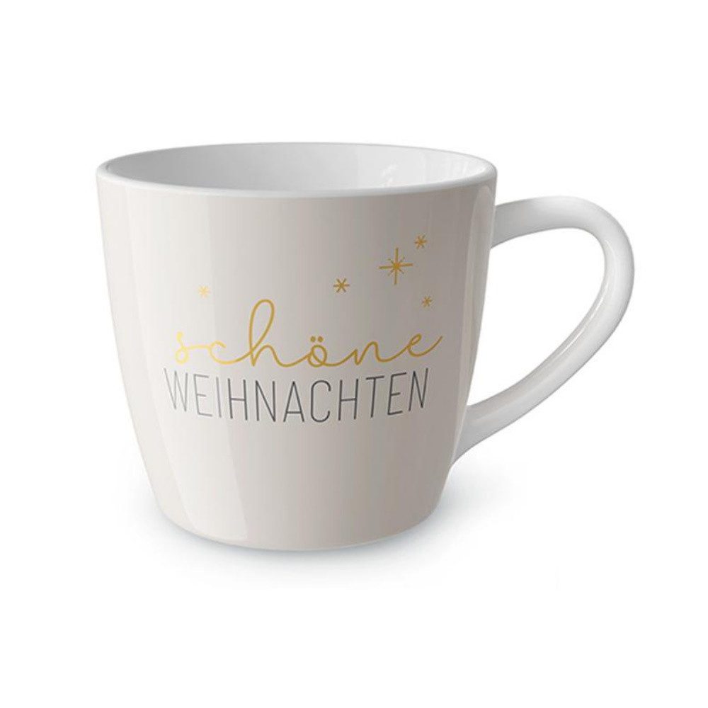 La Vida Tasse CosyXmas, Porzellan, Spülmaschinengeeigenet, Creme, Motiv: Weihnachten