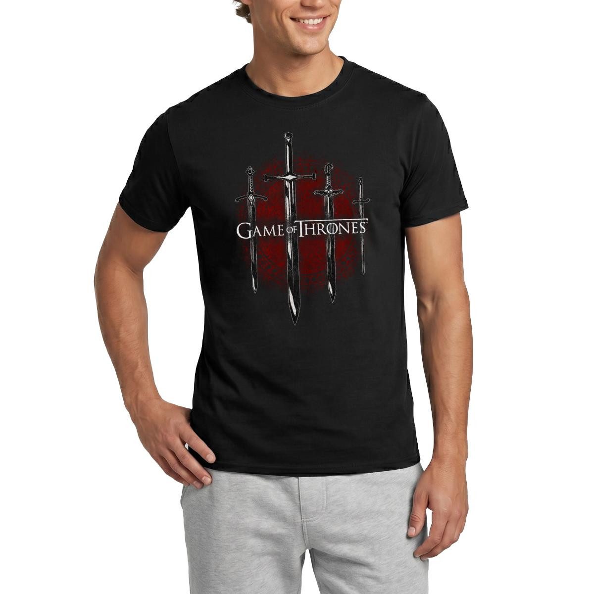 Spreadshirt T-Shirt Game Of Thrones Schwerter Der Häuser Männer T-Shirt (1-tlg)