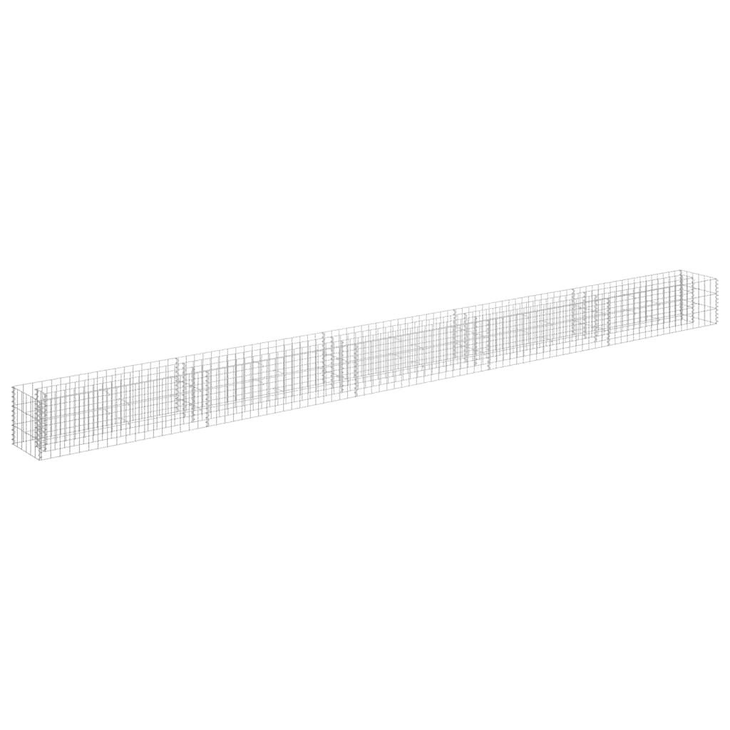 vidaXL Hochbeet Gabionen-Hochbeet Verzinkter Stahl 450×30×30 cm (1 St)