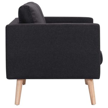 vidaXL Sofa 3-Sitzer-Sofa Stoff Schwarz Couch