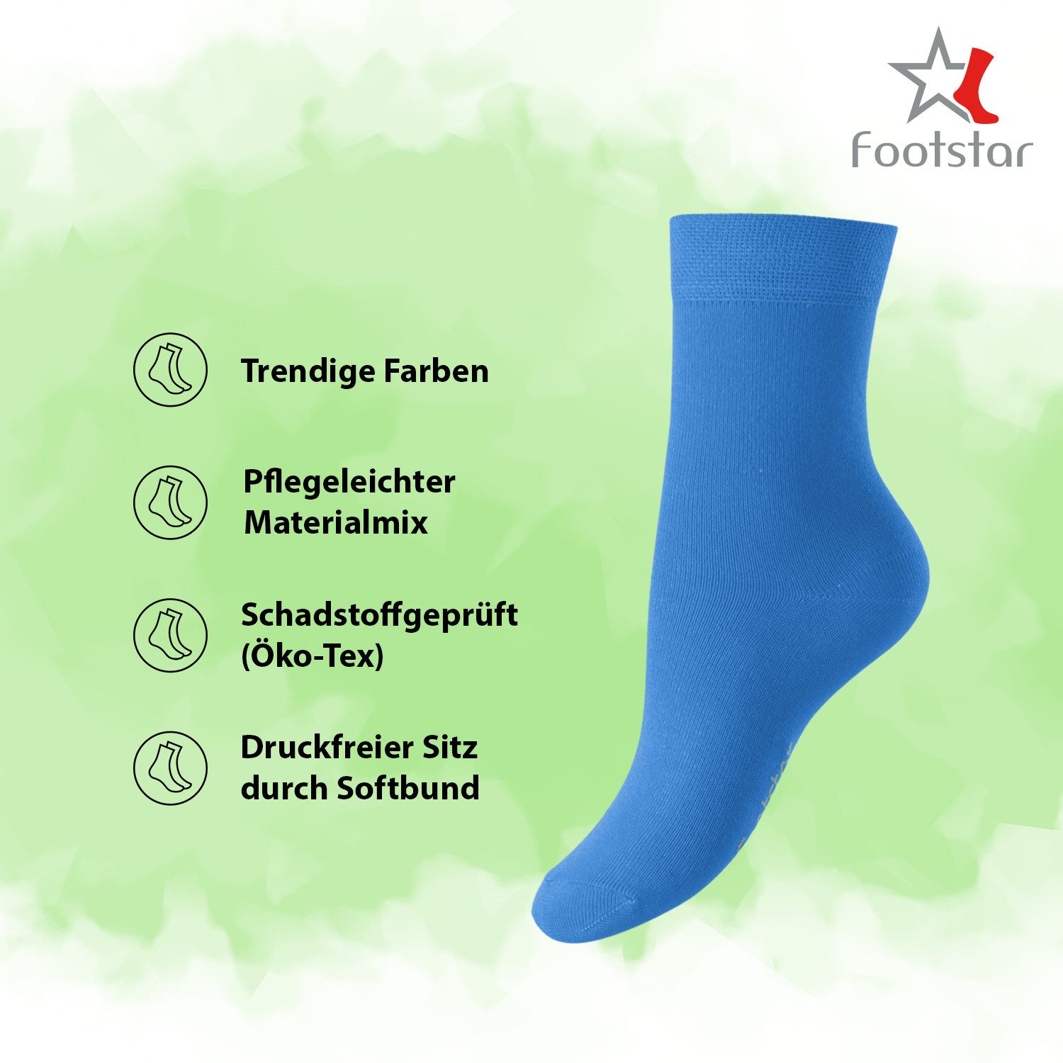 Footstar Basicsocken EVERYDAY! 10 Paar Kinder Socken für Jungen & Mädchen