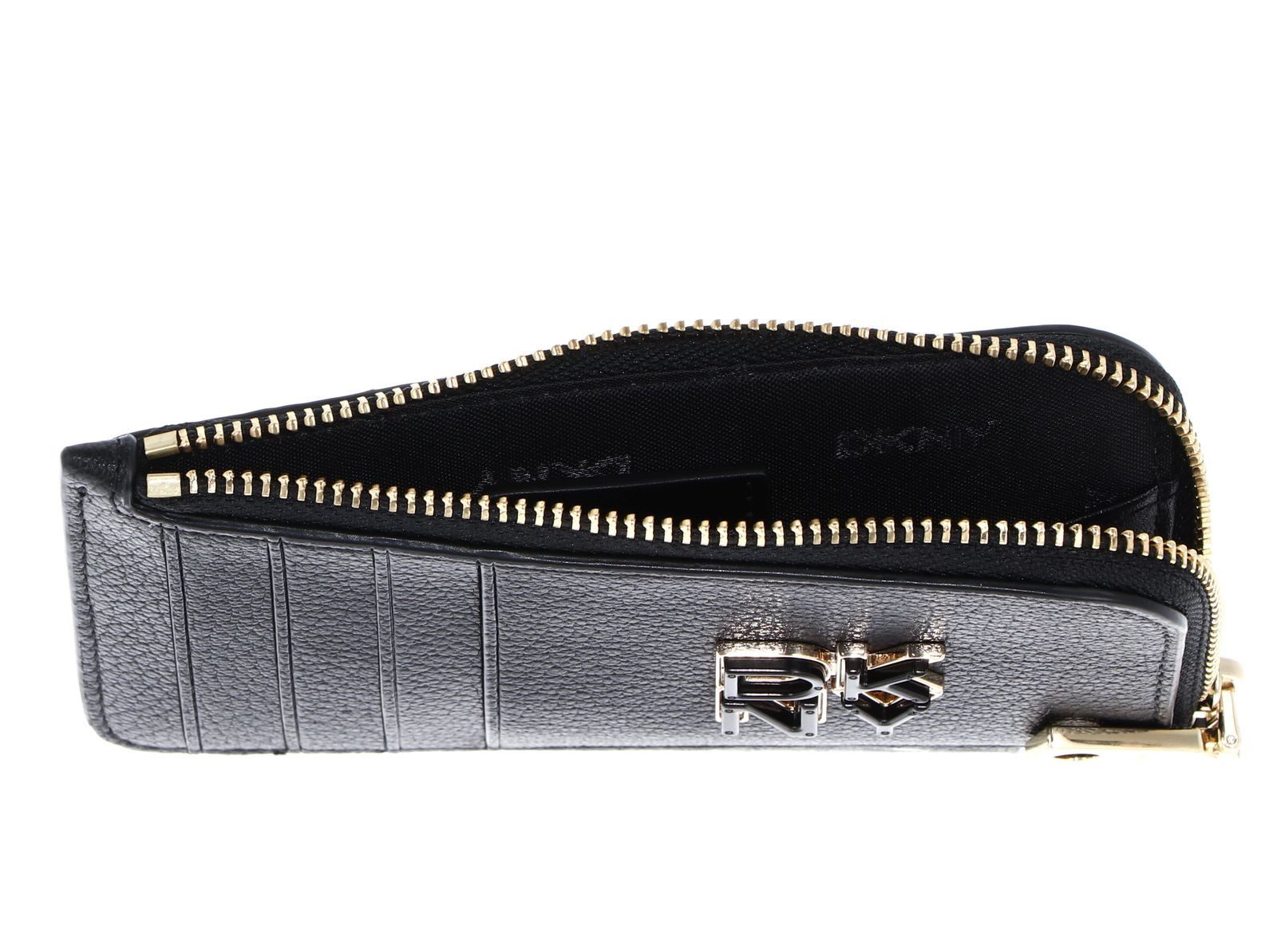 DKNY Kartenetui Zip Card Holder, aus echtem Rindsleder
