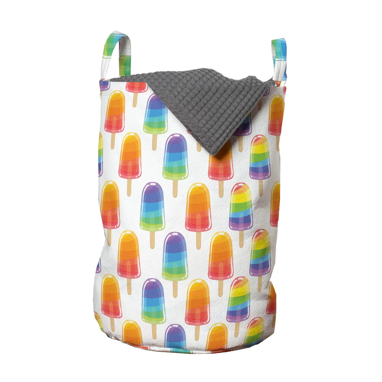 Abakuhaus Wäschesäckchen mit für Regenbogen-Aroma Wäschekorb Eis Kordelzugverschluss Waschsalons, Orange Griffen