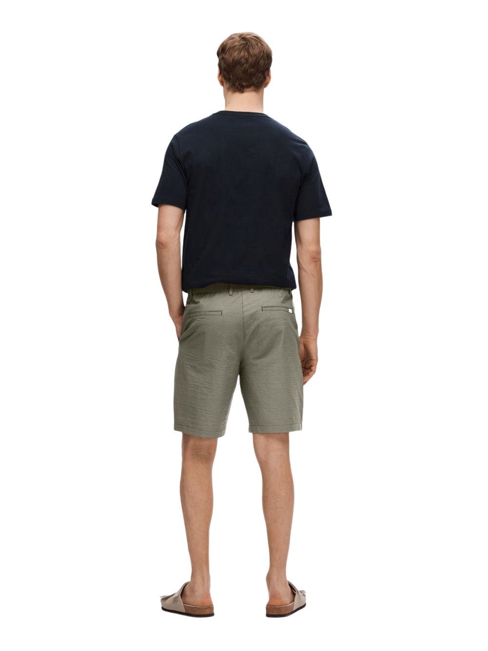 SELECTED HOMME Chinoshorts SLHREGULAR-KARL SEERSUCKER SHORTS mit Stretch