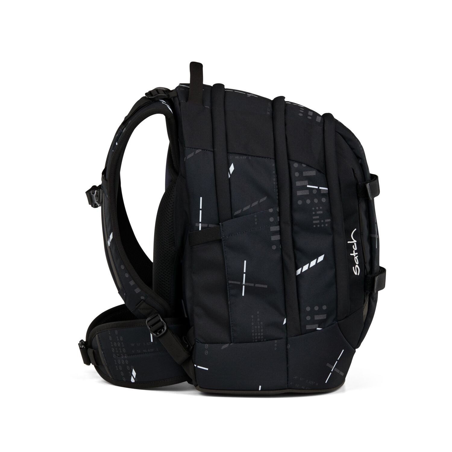 Satch Schulranzen Schulrucksack PACK Ninja Matrix (1 Stück), ergonomisch, Your-Size-System: auf Körpergröße anpassbar – Bild 3 von 5