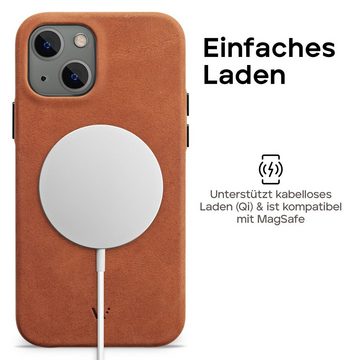 wiiuka Smartphone-Hülle skiin MORE Handyhülle für iPhone 13, Handgefertigt - Deutsches Leder, Premium Case