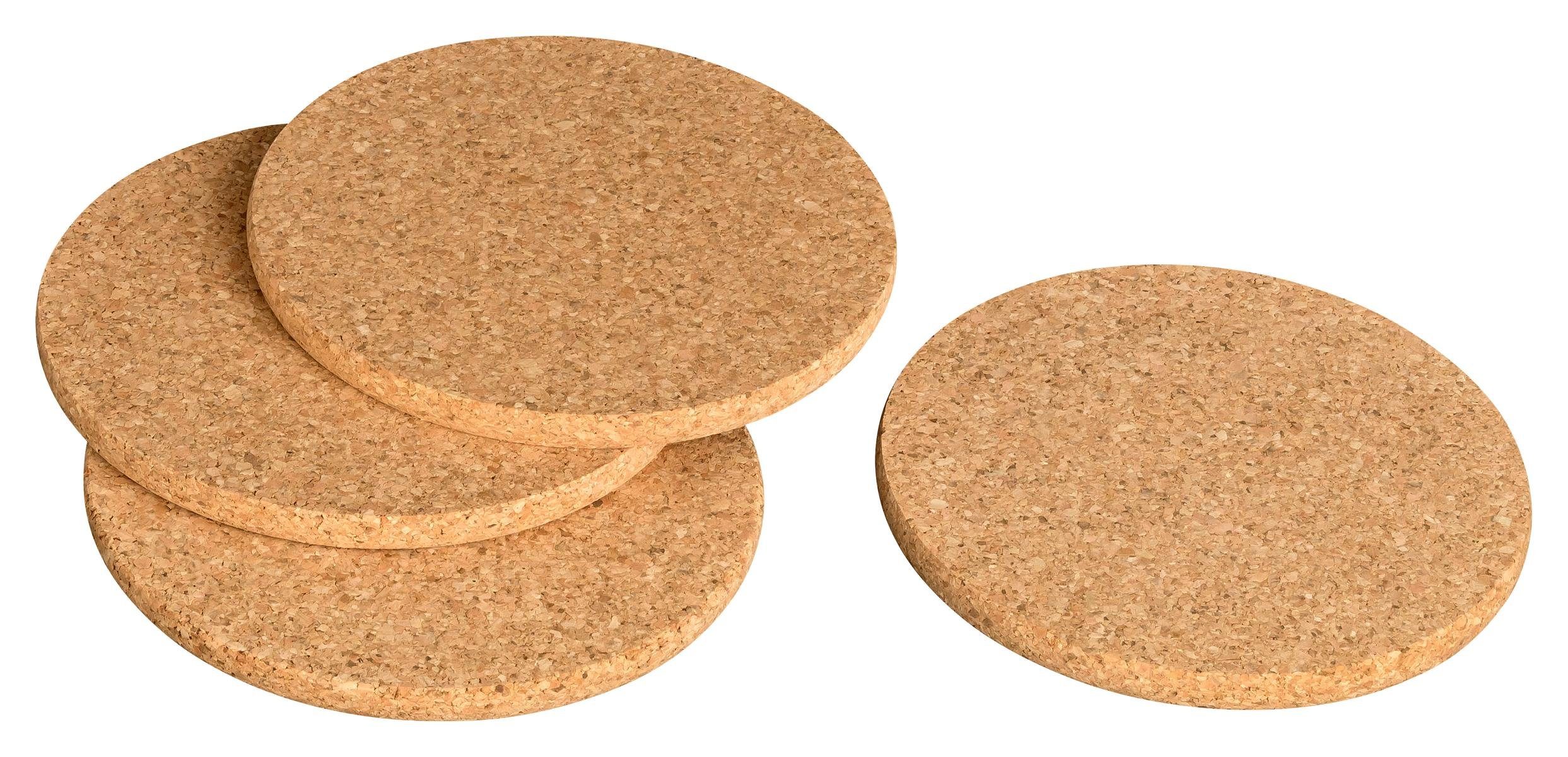 Kork-Deko.de Topfuntersetzer Topfuntersetzer aus Presskork in verschiedenen Größen, (15,20,25,30cm Durchmesser)