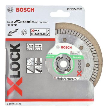 BOSCH Trennscheibe X-Lock, Ø 115 mm, Best for Ceramic Extra Clean Turbo Diamanttrennscheibe - 115 x 1,4