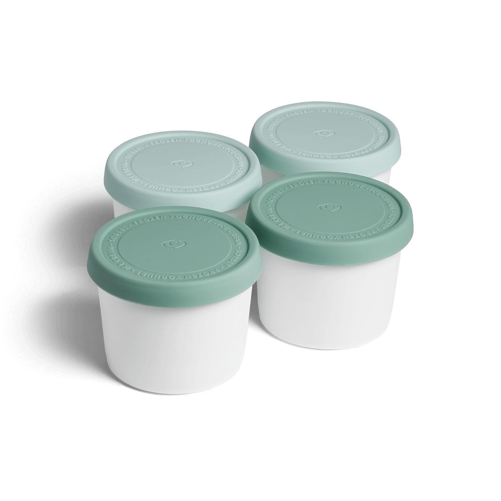Springlane Thermobehälter für Speiseeis, verschiedene Variationen, Kunststoff, 4er-Set Grau, 400 ml, doppelwandig