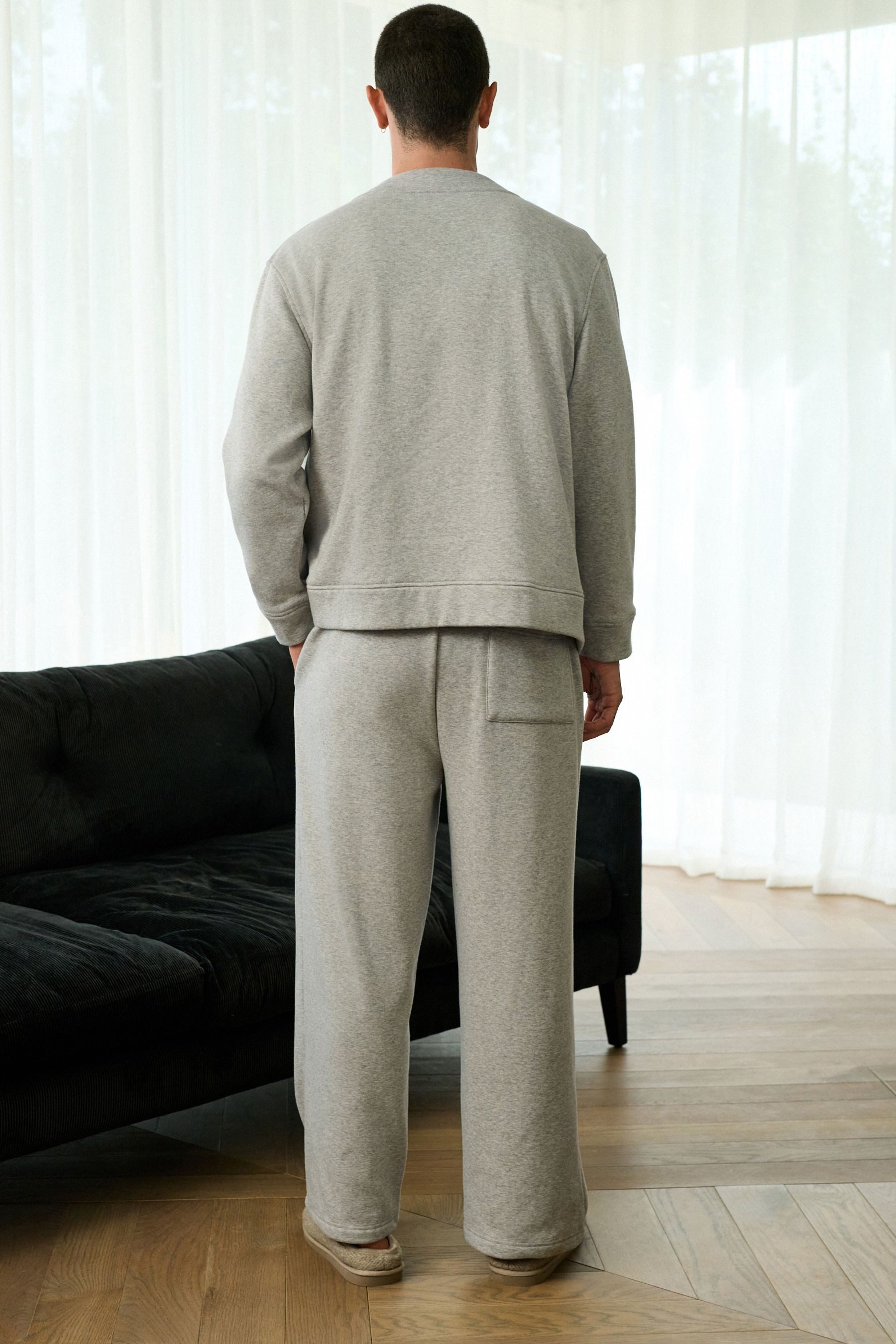 Next Jogginghose Velours-Jogginghose mit offenem Saum (1-tlg) günstig online kaufen