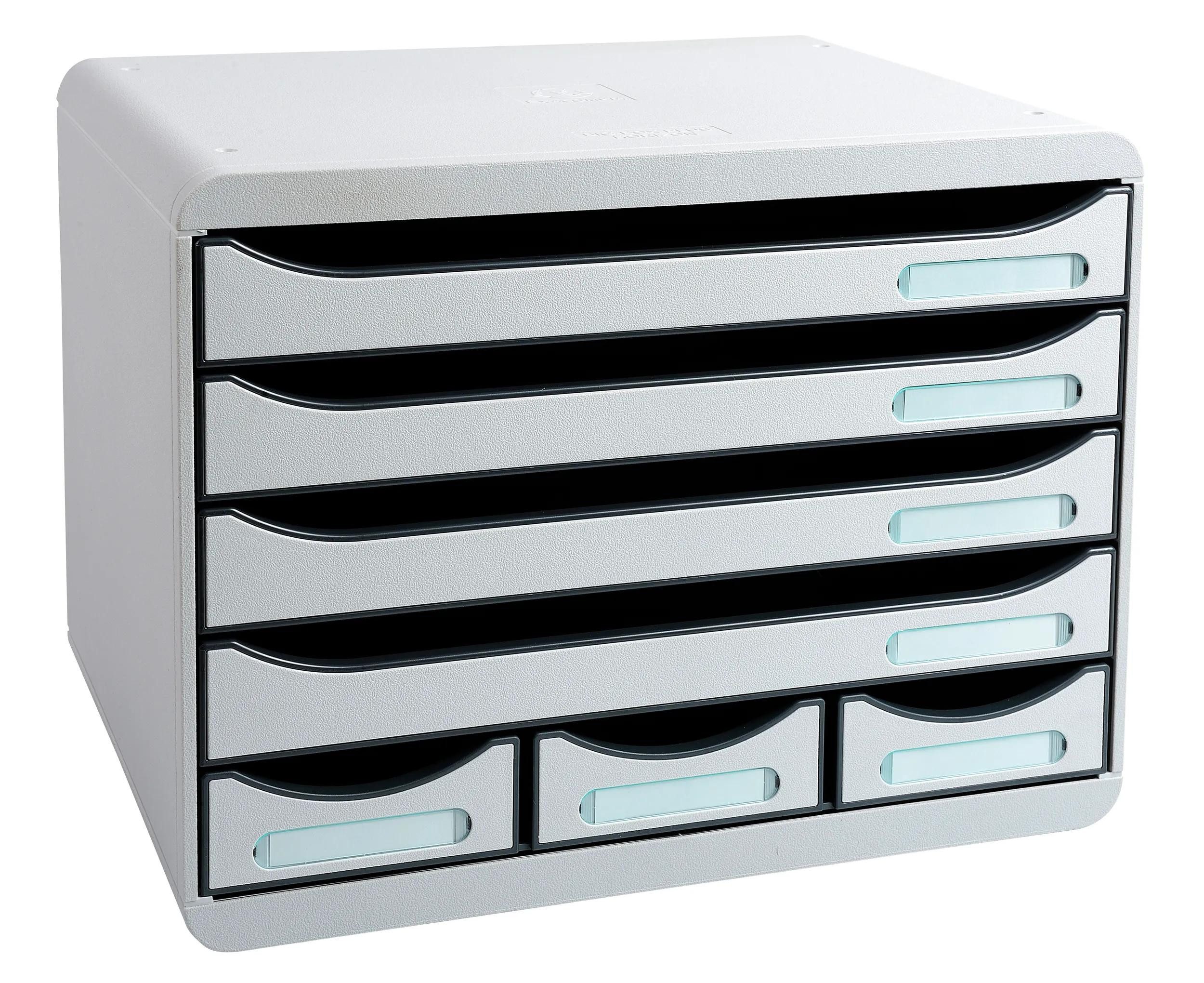 Thumbnail - EXACOMPTA Schubladenbox Schubladenbox STOREBOX 7 offene Schubladen Office Lichtgrau 307740D, Boxen stappelbar